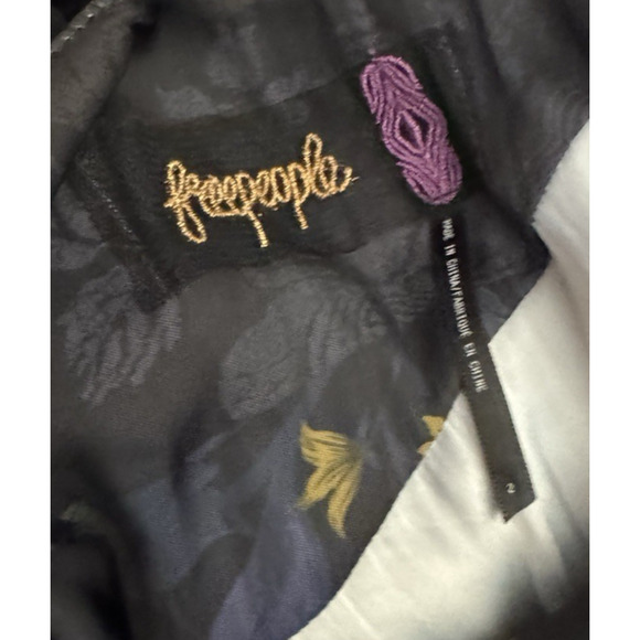 Free People Laughlin Asymmetric Floral And Ruffled Lace Dress Size 2 - Picture 6 of 11